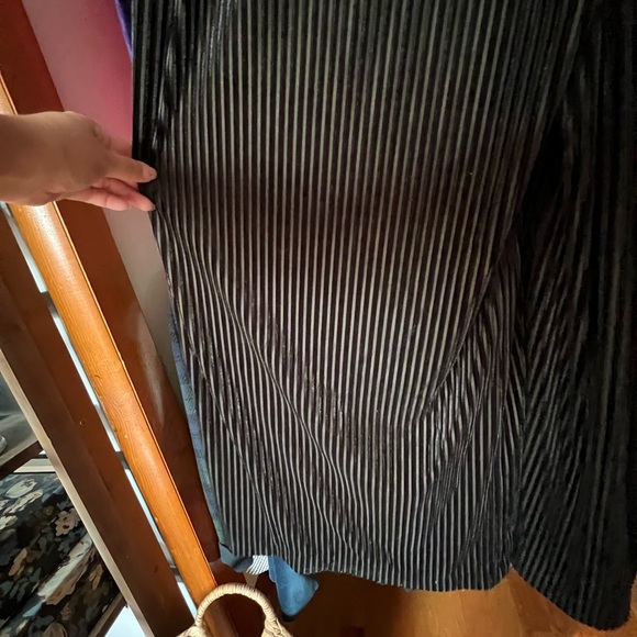 NWT Anthropologie hutch Paulina, wideleg striped velvet jumpsuit  16W pl… - Picture 4 of 7